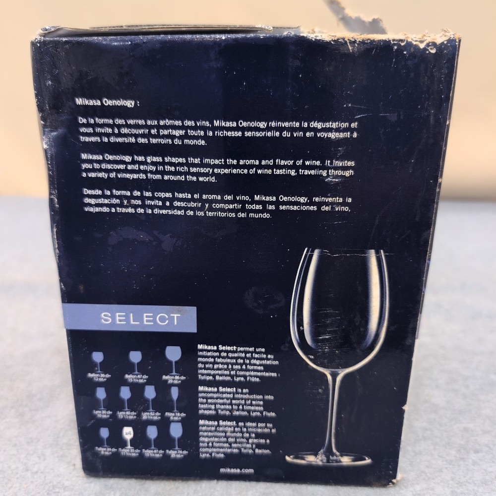 Mikasa Oenology Select White Wine Glasses Set of 4 Kwarx Made in France - Picture 3 of 5
